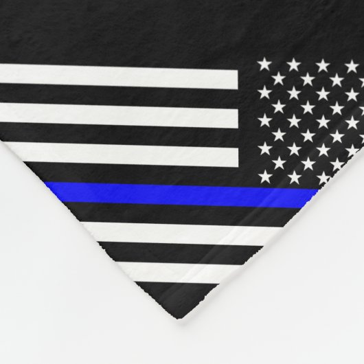 American Thin Blue Line Decor Fleece Deken (Hoek)