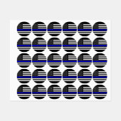 American Thin Blue Line Decor Labels (Vel)