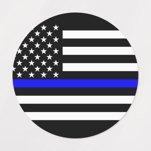 American Thin Blue Line Decor Labels (Design 2)