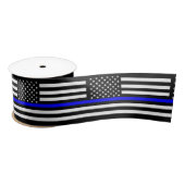 American Thin Blue Line Decor Satijnen Lint (Spoel)