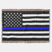 American Thin Blue Line Graphic Deken (Voorkant)