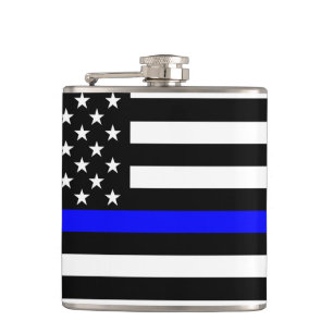 American Thin Blue Line Graphic Heupfles