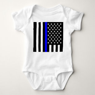 American Thin Blue Line Graphic Romper