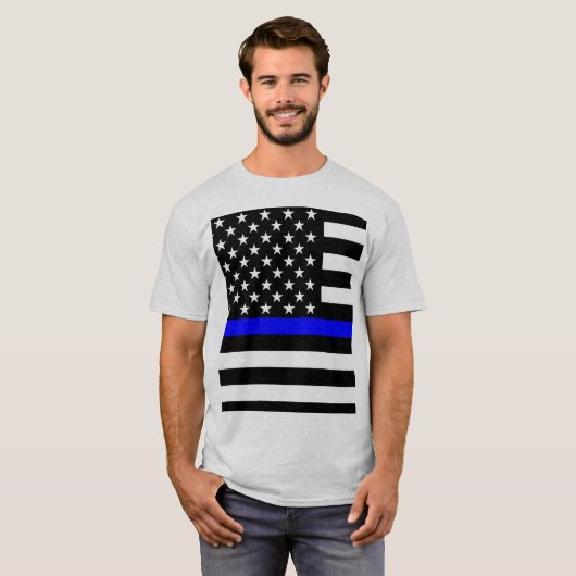 American Thin Blue Line Graphic T-shirt (Voorkant volledig)