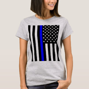 American Thin Blue Line Graphic T-shirt