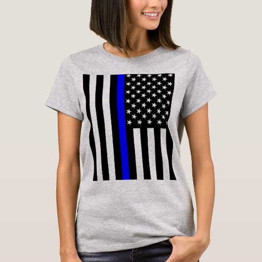 American Thin Blue Line Graphic T-shirt (Voorkant)