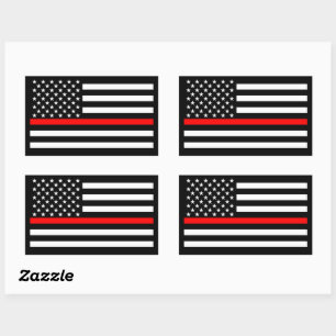 American Thin Red Line Decor Rechthoekige Sticker