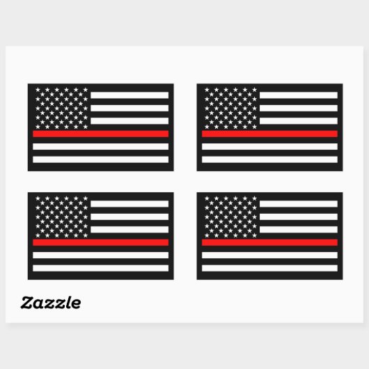 American Thin Red Line Decor Rechthoekige Sticker (Vel)