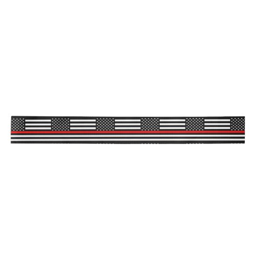 American Thin Red Line Decor Satijnen Lint (Voorkant)