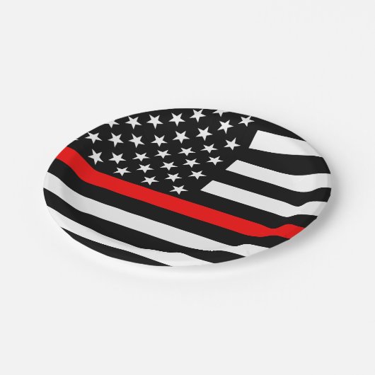 American Thin Red Line Grafisch Decor Papieren Bordje (Gekanteld)