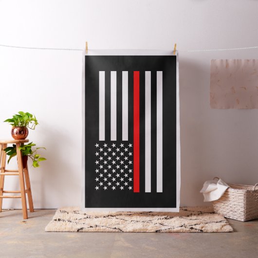 American Thin Red Line Grafisch Decor Stof (Voorbeeld)