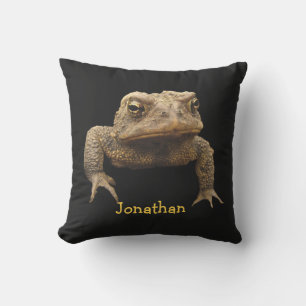 American Toad Animal Brown Black Outdoor Pillow Buitenkussen