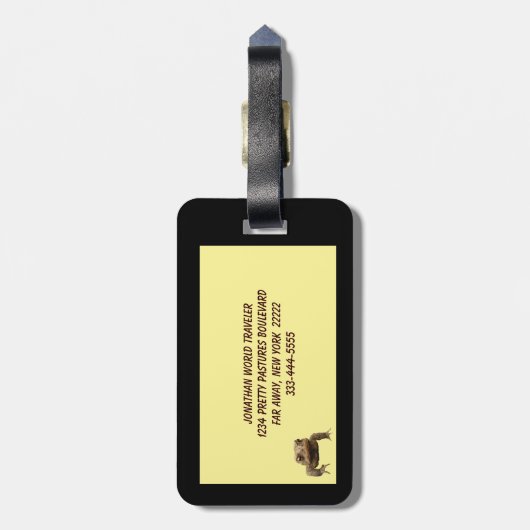 American Toad Bagagelabel (Achterkant verticaal)