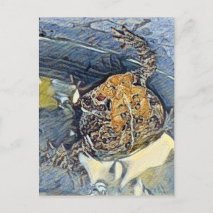 American Toad Digital Painting Briefkaart
