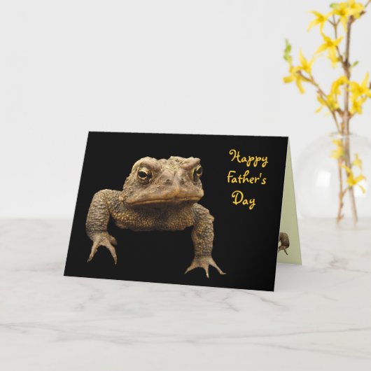 American Toad Fathers Day Kaart (Gele Bloem)