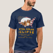 American Total Solar Eclipse 2024 O Vlag Foto T-shirt (Voorkant)