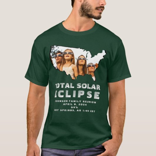 American Total Solar Eclipse 2024 Verenigde Staten T-shirt (Voorkant)
