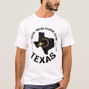 American Total Solar Eclipse Texas 2024 Retro Stat T-shirt