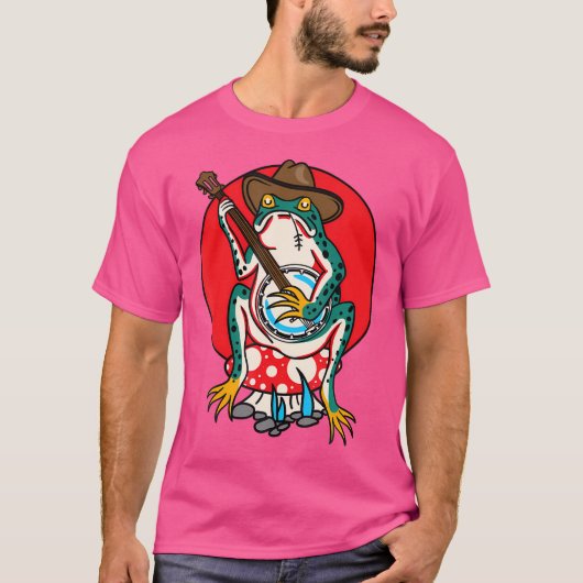 American Traditional Old School Tattoo Flash Frog T-shirt (Voorkant)