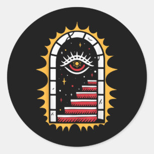 American Traditional Old School Tattoo Flash Ink S Ronde Sticker