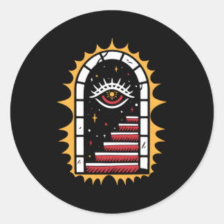 American Traditional Old School Tattoo Flash Ink S Ronde Sticker