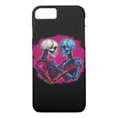 American Traditional Skeleton Holding Hands Tattoo Case-Mate iPhone Case (Achterkant)