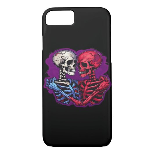 American Traditional Skeleton Holding Hands Tattoo Case-Mate iPhone Case (Achterkant)