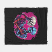American Traditional Skeleton Holding Hands Tattoo Fleece Deken (Voorkant (Horizontaal))