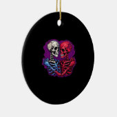 American Traditional Skeleton Holding Hands Tattoo Keramisch Ornament (Rechts)