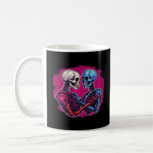 American Traditional Skeleton Holding Hands Tattoo Koffiemok