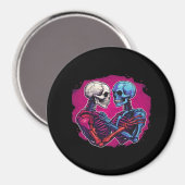 American Traditional Skeleton Holding Hands Tattoo Magneet (Voorkant / Achterkant)