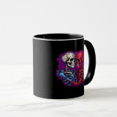 American Traditional Skeleton Holding Hands Tattoo Mok (Voorkant rechts)