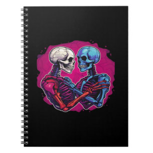 American Traditional Skeleton Holding Hands Tattoo Notitieboek