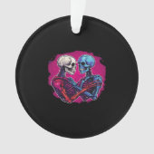 American Traditional Skeleton Holding Hands Tattoo Ornament (voorkant)