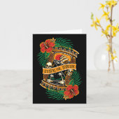 American Traditional Tattoo Old School Flash Skull Kaart (Gele Bloem)