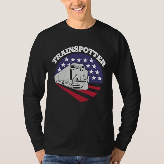 American Trainspotter Train America Trainspotting  T-shirt (Voorkant)