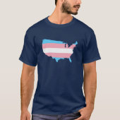 American transgender pride map T-Shirt (Voorkant)
