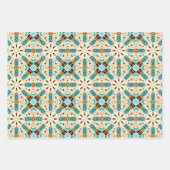 American Tribal Native Naadloze Patroon Set No1 Inpakpapier Vel (Voorkant 3)