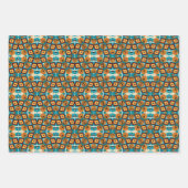 American Tribal Native Naadloze Patroon Set No4 Inpakpapier Vel (Voorkant)