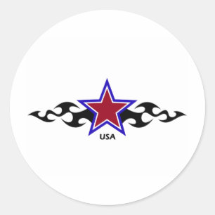 American Tribal Star Ronde Sticker