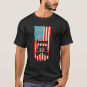 American Truck Driver Patriotic US Flag Semi Trail T-shirt (Voorkant)