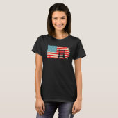 American Truck Driver Patriotic US Flag Semi Trail T-shirt (Voorkant volledig)