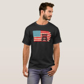 American Truck Driver Patriotic US Flag Semi Trail T-shirt (Voorkant volledig)