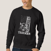 American Trucker American Flag US Patriotic Big Ri Trui (Voorkant)