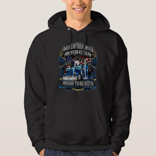 American Trucker, American Veteran Hoodie (Voorkant)