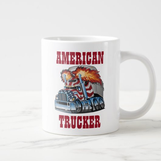 American Trucker Giant Coffee Mug Grote Koffiekop (Rechts)