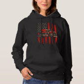 American Trucker - Semi Truck Driver Big Hoodie (Voorkant)