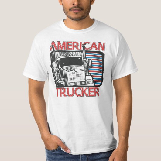 American Trucker T-shirt voor American Truck Drive (Voorkant)