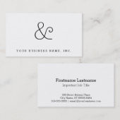 American Typewriter Light Letterpress Black Visitekaartje (Voorkant / Achterkant)