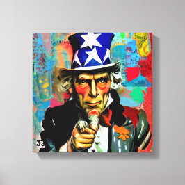 American Uncle Sam Canvas Afdruk